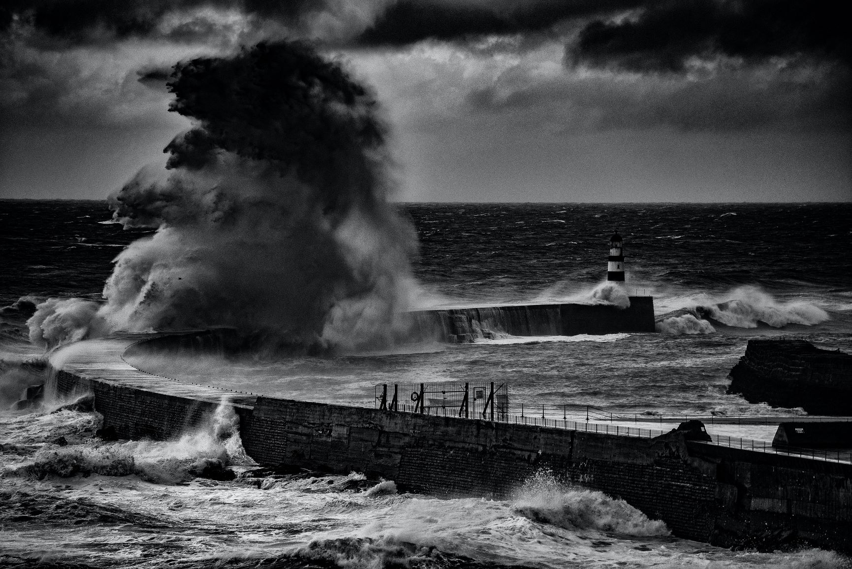 water hitting blockade